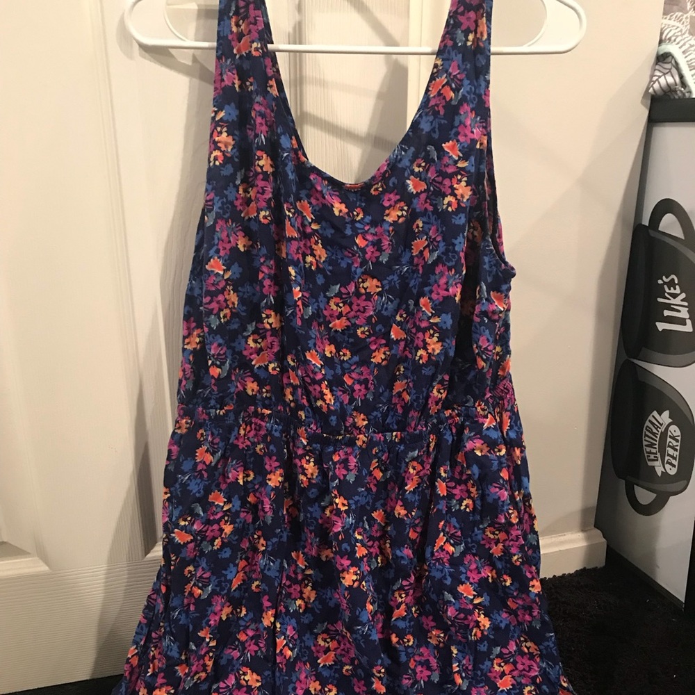 F21+ floral dress with tie in the back